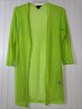 Neon Cover -Up Women’s Small Mesh Beach Cardigan Vacation love
